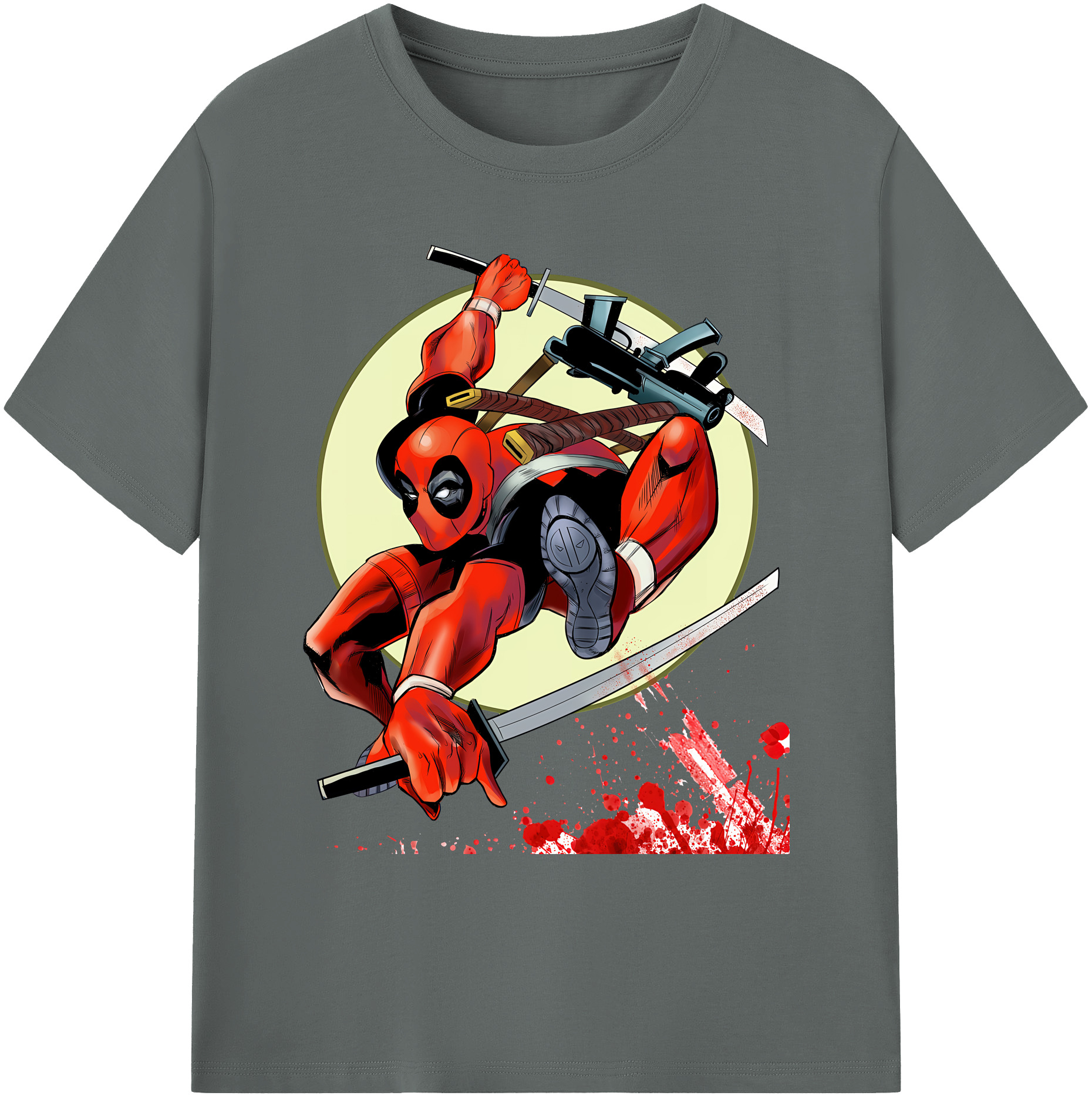 （画像用） Deadpool デッドプール 綿100％ メンズ半袖Tシャツ｜肌触りやわらか＆通気性